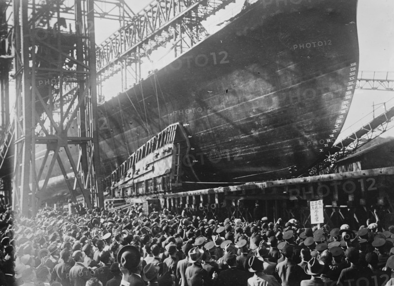 Launch of Japanese Cruiser MYOKO 1927