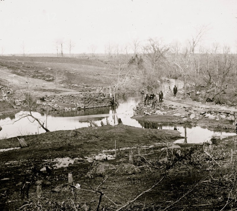 Cub Run, Va. View with destroyed bridge 1863