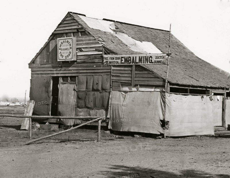 Dr. Bunnell's embalming establishment in the field. [Army of the James 1863