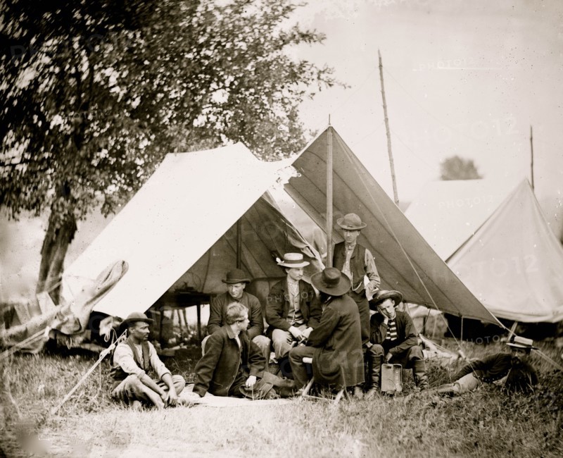 Eagleton, Va. Group of military telegraph operators, headquarters, Army of the Potomac 1863