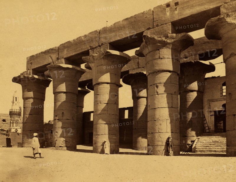 Egypt - Luxor - columns of portico 1865