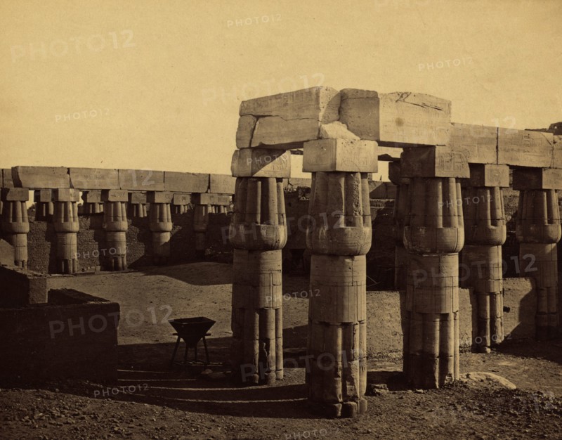 Court of Temple. Luxor 1865