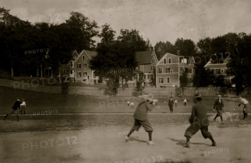 Emerson Wight Playground - 4:40 P.M., the workers play baseball 1916