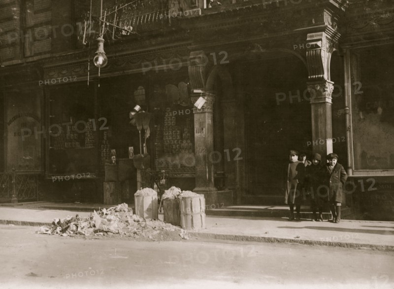 Entrance to licensed tenements, 170-172 Thompson Street, N.Y., where home-work flourishes. 1912