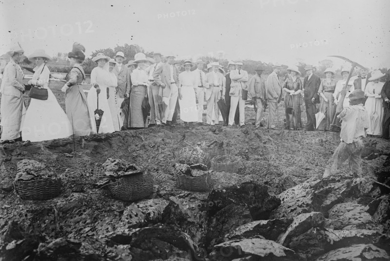 Examining the pitch beds in Jamaica, Trinidad