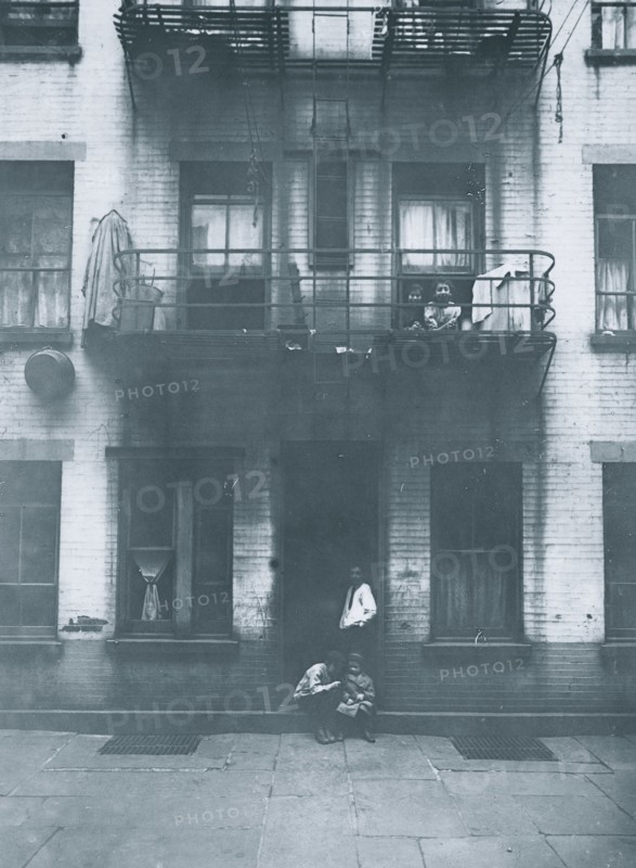 Exterior of rear tenement in which home-work is going on 1912