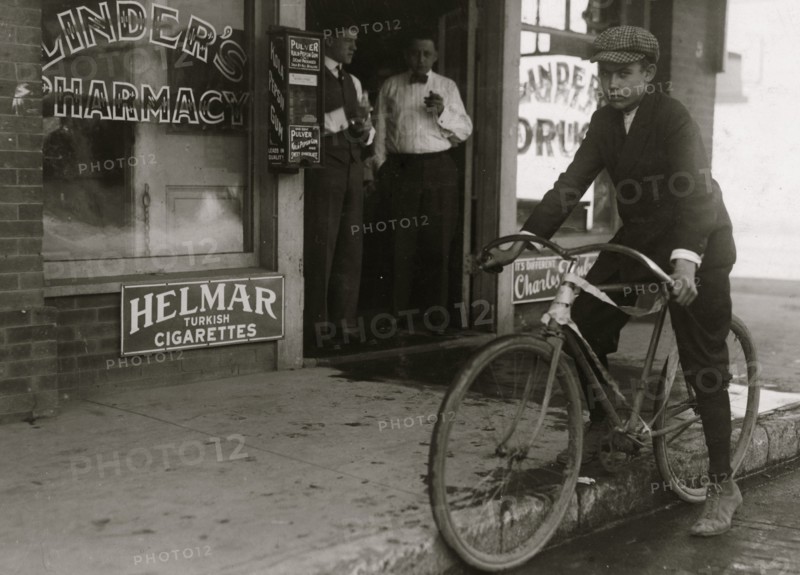 Fifteen year old delivery boy for Linders Drug Store 1913