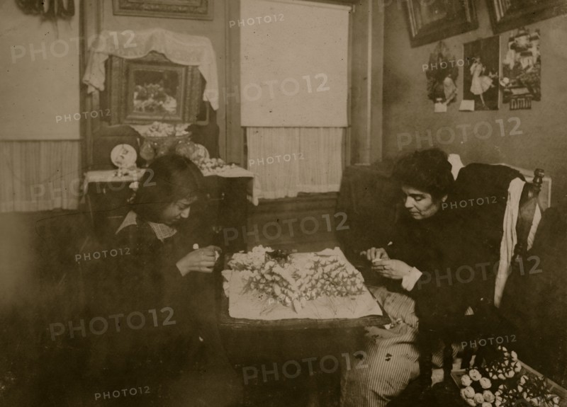 Flower making. A night scene  1912