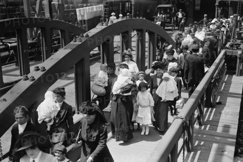 Boarding the Ferry in Manhattan