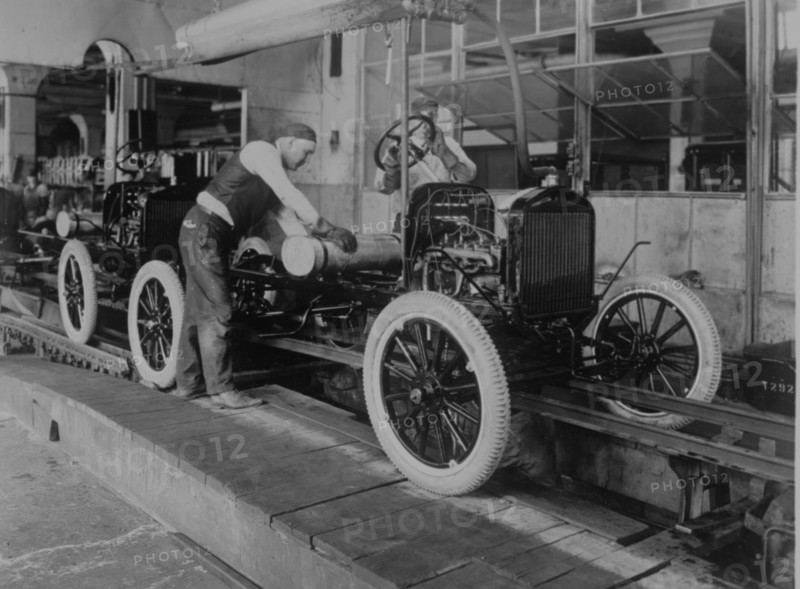 Car Assembly in Detroit Factory 1923