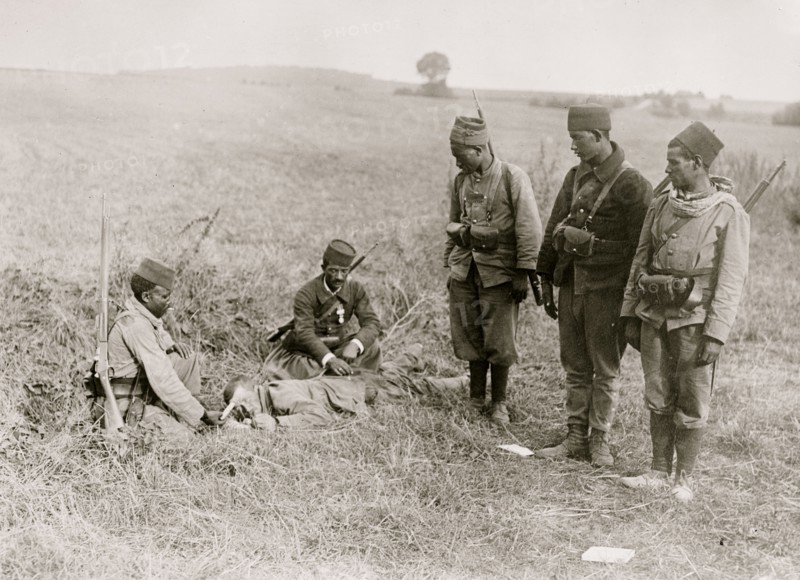 French Succoring wounded German