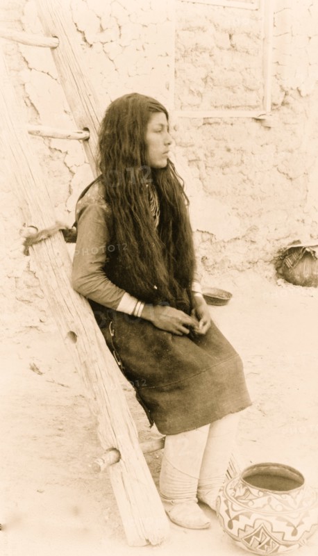 Pueblo Maiden, Isleta, N.M. 1890