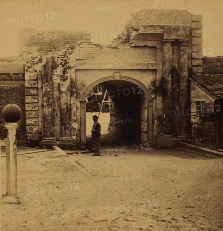 Exterior of sally port, Fort Moultrie, outside, March 1865 1865