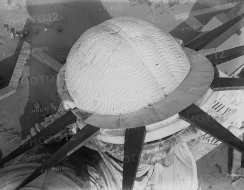 Head of Lady Liberty Photographed from the torch