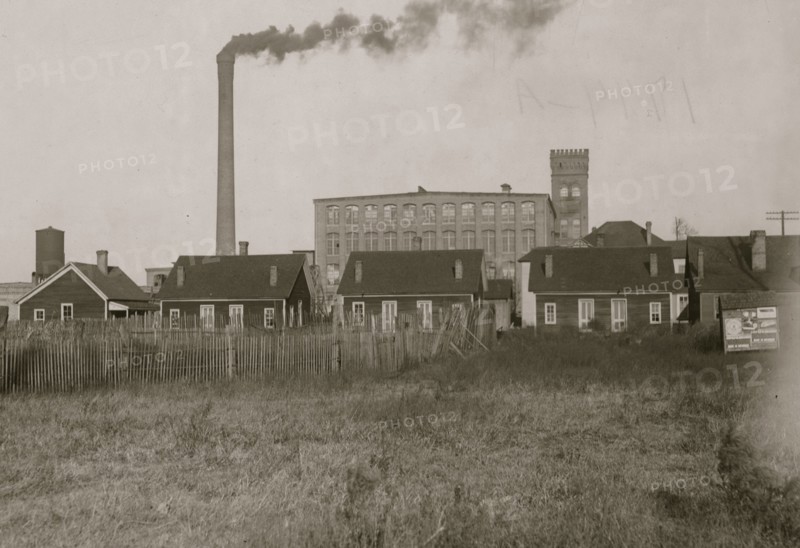 Hell's Half Acre, a row of disreputable houses at the edge of the mill settlement at Avondale.  1910