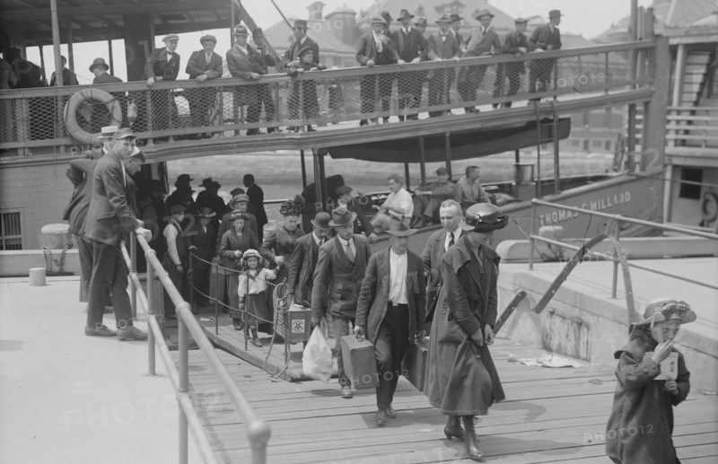 Immigrants Arriving at Ellis Island