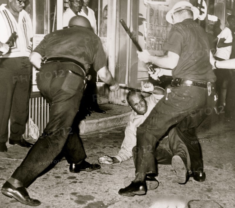 Incident at 133rd St. and Seventh Ave. last night as Harlem was torn by disorder  1964