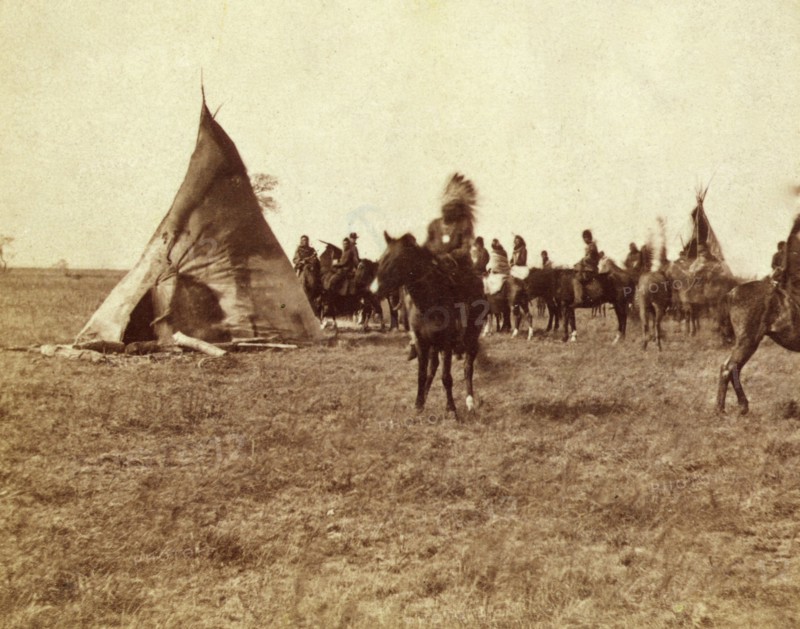 Camp of Pawnee Indians on the Platte Valley 1866