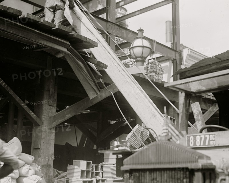 Iron Beam Falls during Construction of the DC's National Theatre 1923