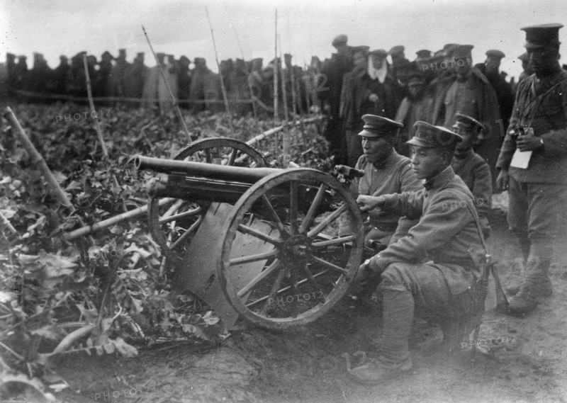 Japanese Artillery in Action