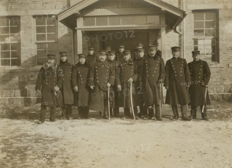 Japanese officers in front of legation at Chemulpo 1904