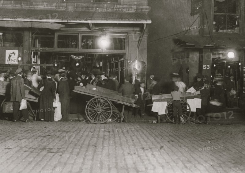Late at night. Boston market. 1909