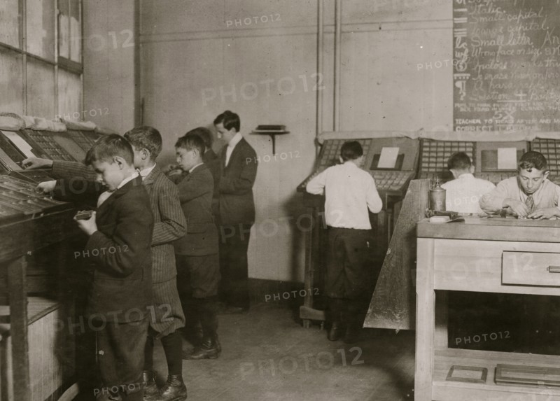 Learning a Trade; Printing & Typesetting 1909