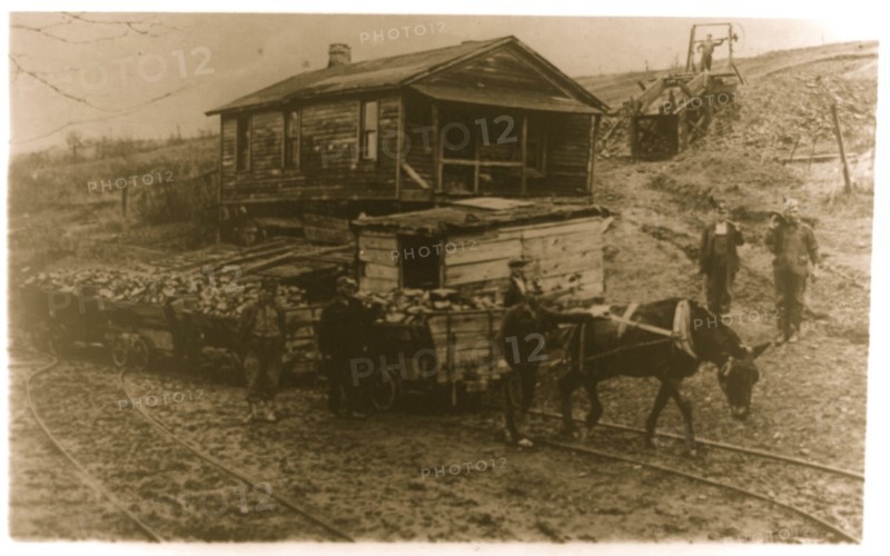 Lick Run, Pa. men hauling coal from their own mines 1915