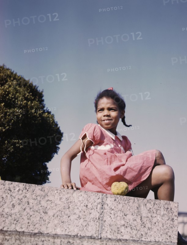 African American Young Girl in a Washington Park 1944