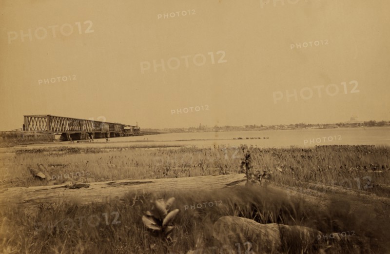 Long Bridge and Washington, from Maryland [i.e., Virginia] shore, June 1863 1863