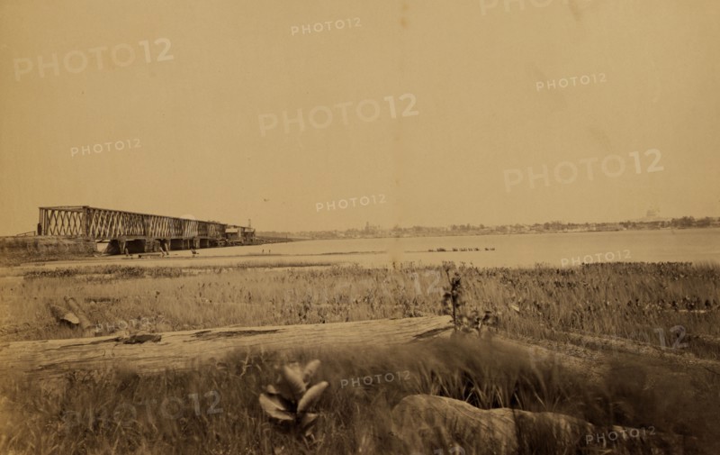 Long Bridge and Washington, from Maryland [i.e., Virginia] shore, June 1863 1863