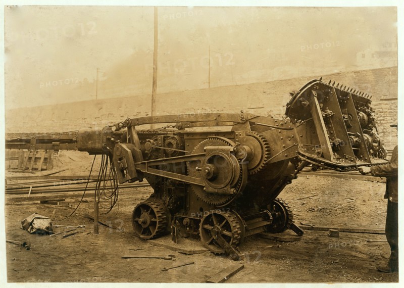 Machine used in Gary W. Va. mine that digs the coal and loads it on the car.  1908