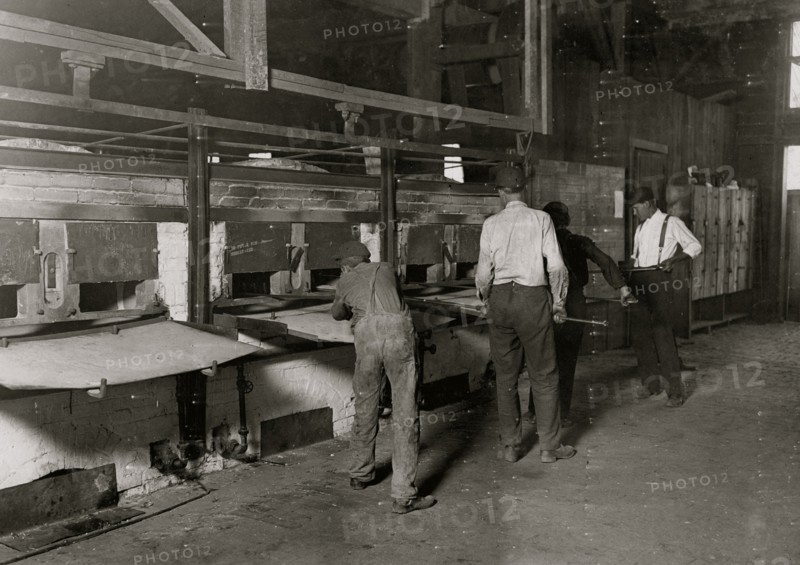 Mannington Glass Works. Uses no small boys (below 15): These are average: manager said they do not believe in working boys that ought to be in school. 1908