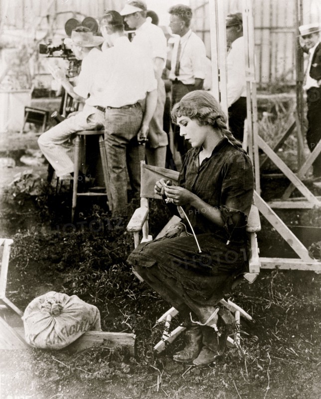 Mary Pickford knitting for Red Cross 1925