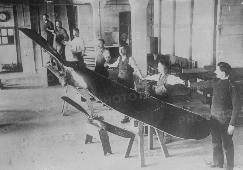 Men Stand along the Huge Propeller in the Sikorsky Workshop on Long Island, New York