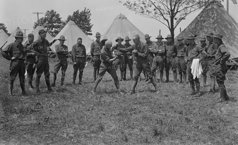 Military Boxing Bout with Soldiers 1915