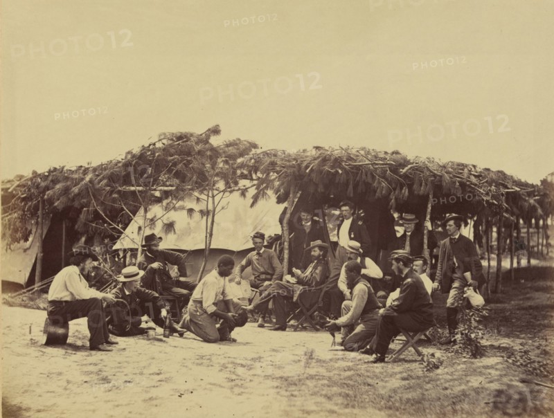A fancy group, in front of Petersburg 1865