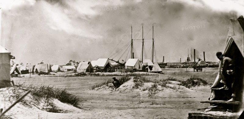 Morris Island, South Carolina. July or August 1863. Unidentified camp 1863