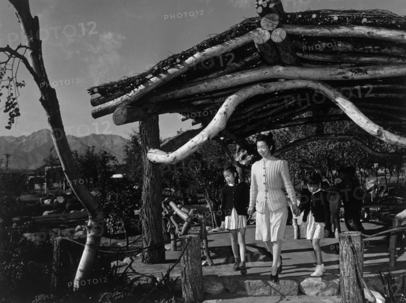 Mrs. Nakamura and family in park 1943