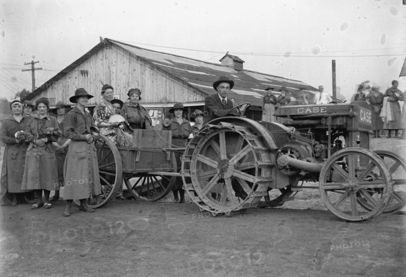 National Women's Defense League Camp Women with Tractor