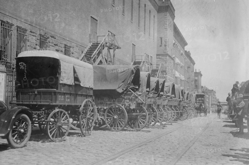 New York National Guard Baggage Train Empty but Ready to be stocked for Transport to Mexico