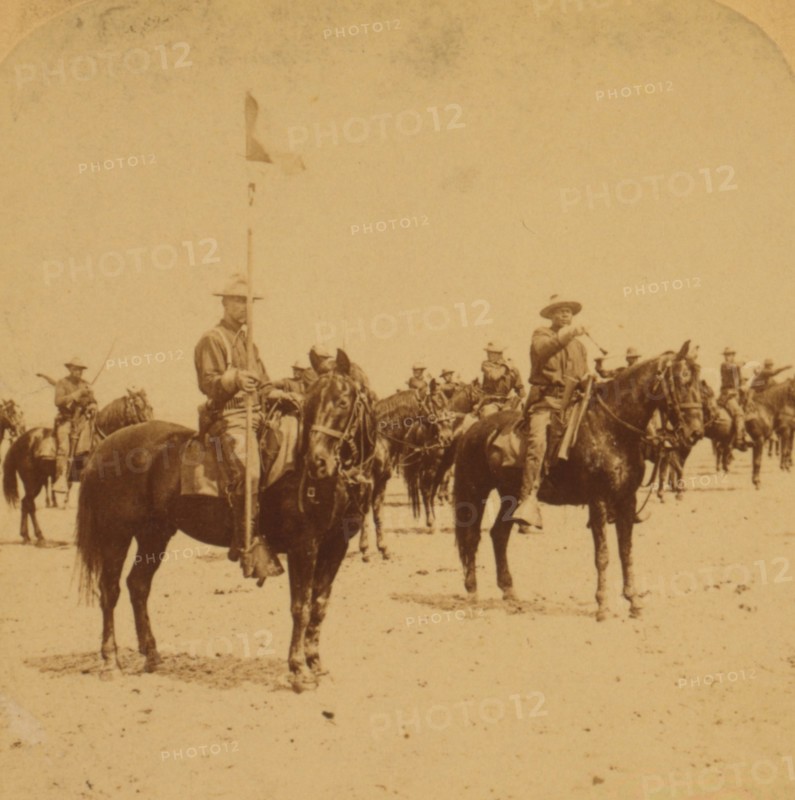 Ninth U.S. Cavalry--famous Colored Regiment--Draw Sabers! 1898
