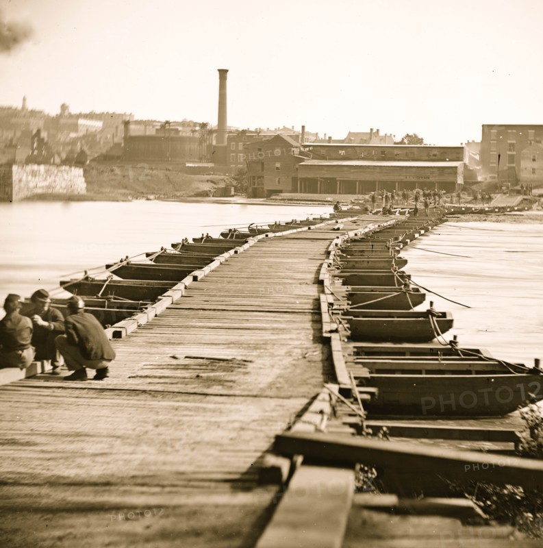 Petersburg, Virginia. Pontoon bridge 1865