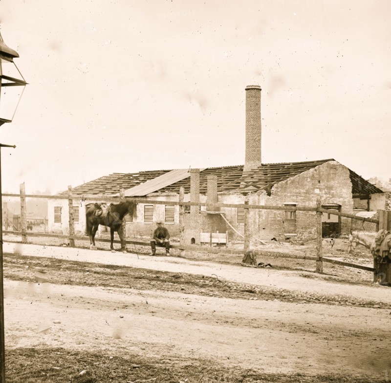Petersburg, Virginia. The ruined mill 1865