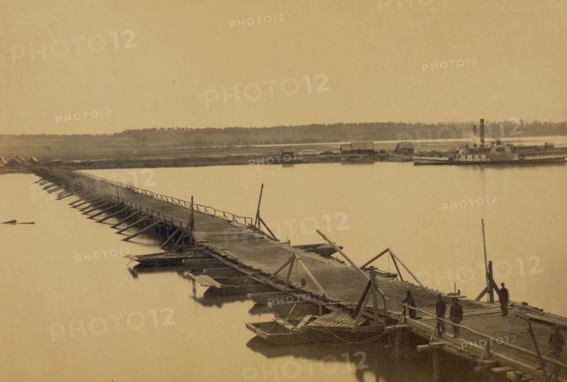 Bridge built by Engineer Corps, James River 1863