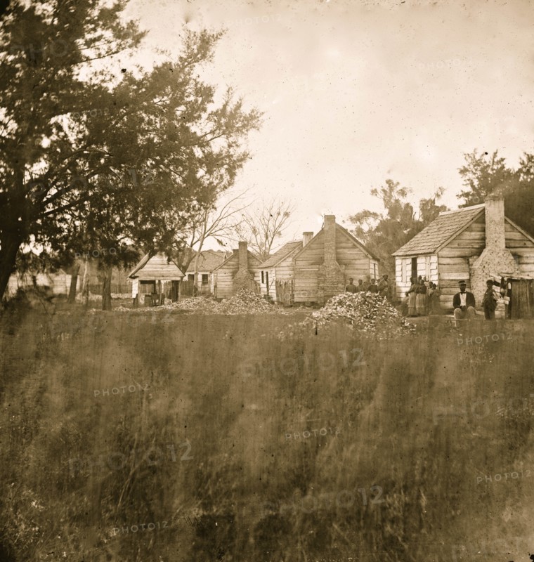 Port Royal, South Carolina. Slaves quarters 1862