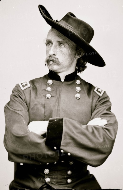 Portrait of Maj. Gen. (as of Apr. 15, 1865) George A. Custer, officer of the Federal Army] 1863