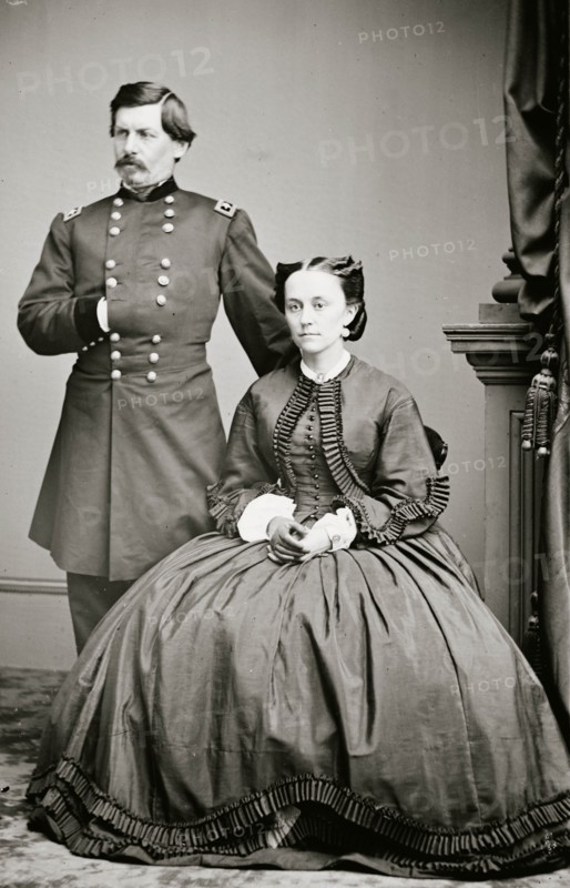 Portrait of Maj. Gen. George B. McClellan, officer of the Federal Army, and his wife, Ellen Mary Marcy 1863