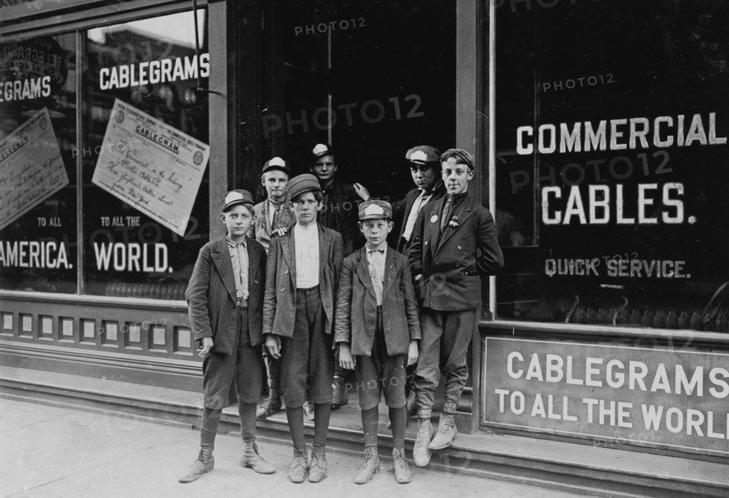 Postal Telegraph Messengers, Indianapolis, (Indiana has no age limit for messengers.)  1909