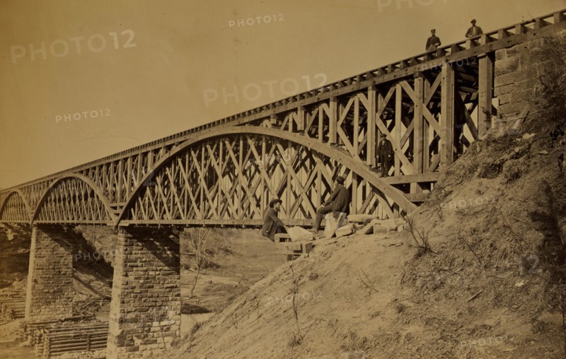 Potomac Creek Bridge, Aquia Creek & Fredericksburg [sic] Railroad, April 18, 1863 1863